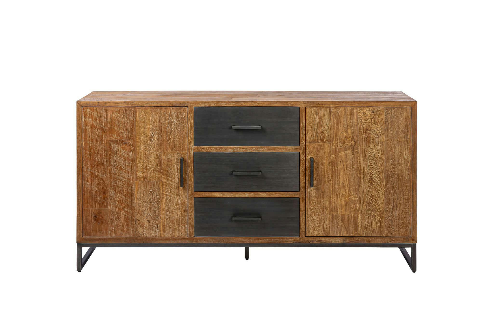 SETE - Buffet en bois et métal 2 portes 3 tiroirs