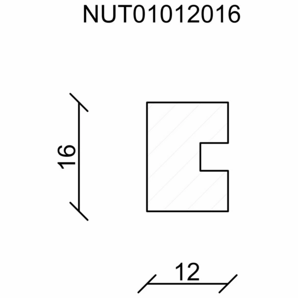 Nutleiste, Fichte- & Kieferholz natur, LxHxT: 100 x 1,6 x 1,2 cm