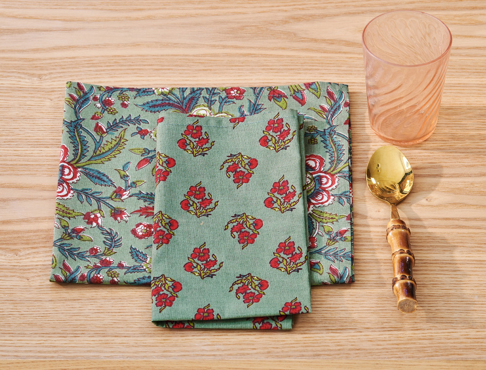 Lot de 2 serviettes de tableGrain de folie