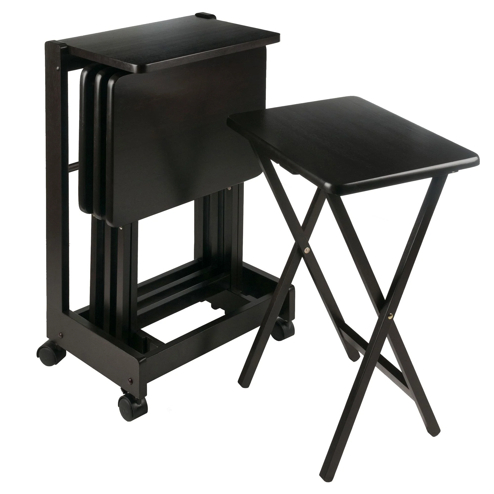 Brienda 5-PC Set Flip Top Snack Table Coffee Finish