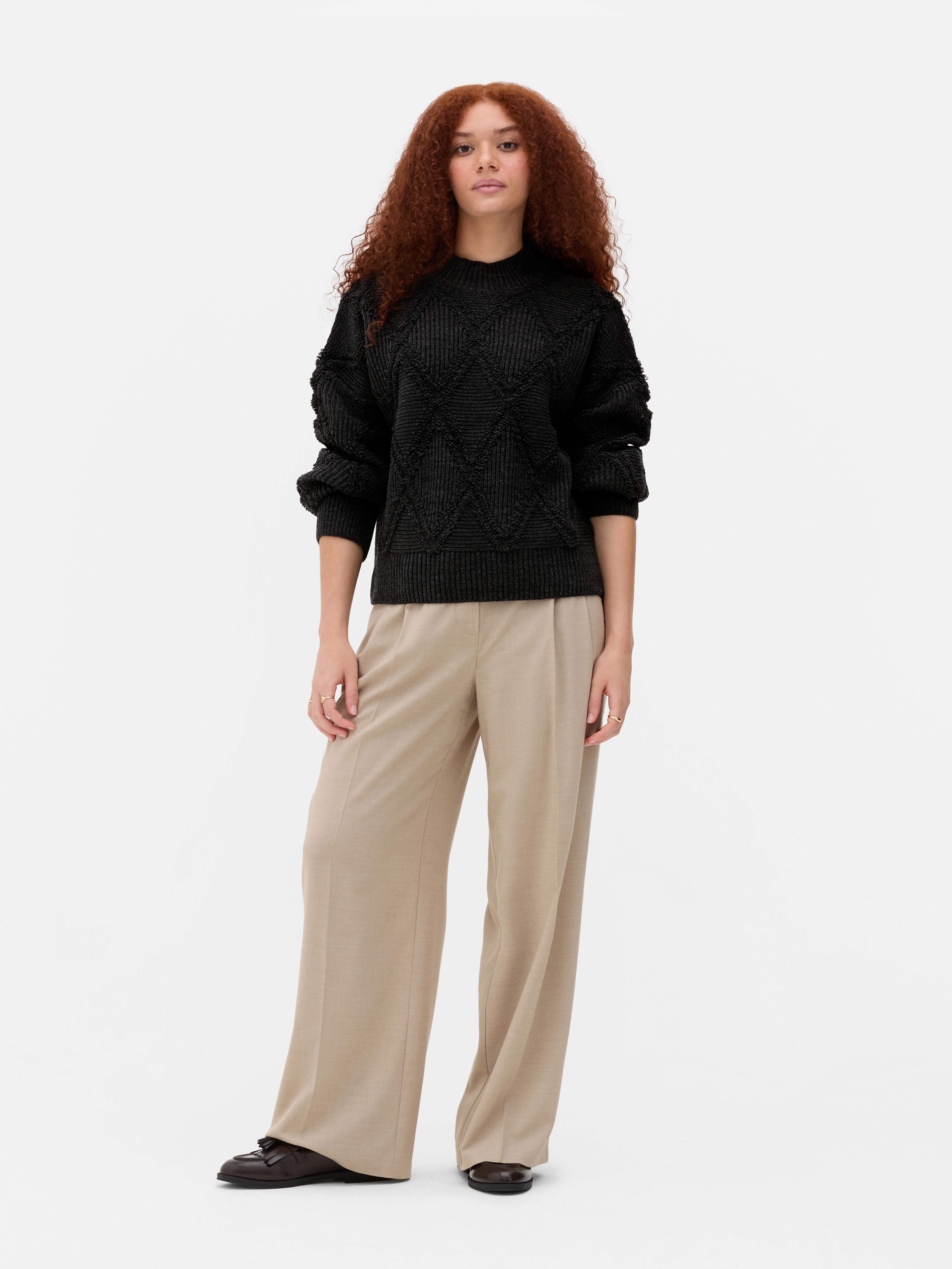 Textured Diamond Sweater