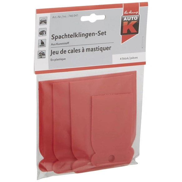 Spachtelklinge, für Lack, Kunststoff, Metall, Chrom, Holz etc., rot