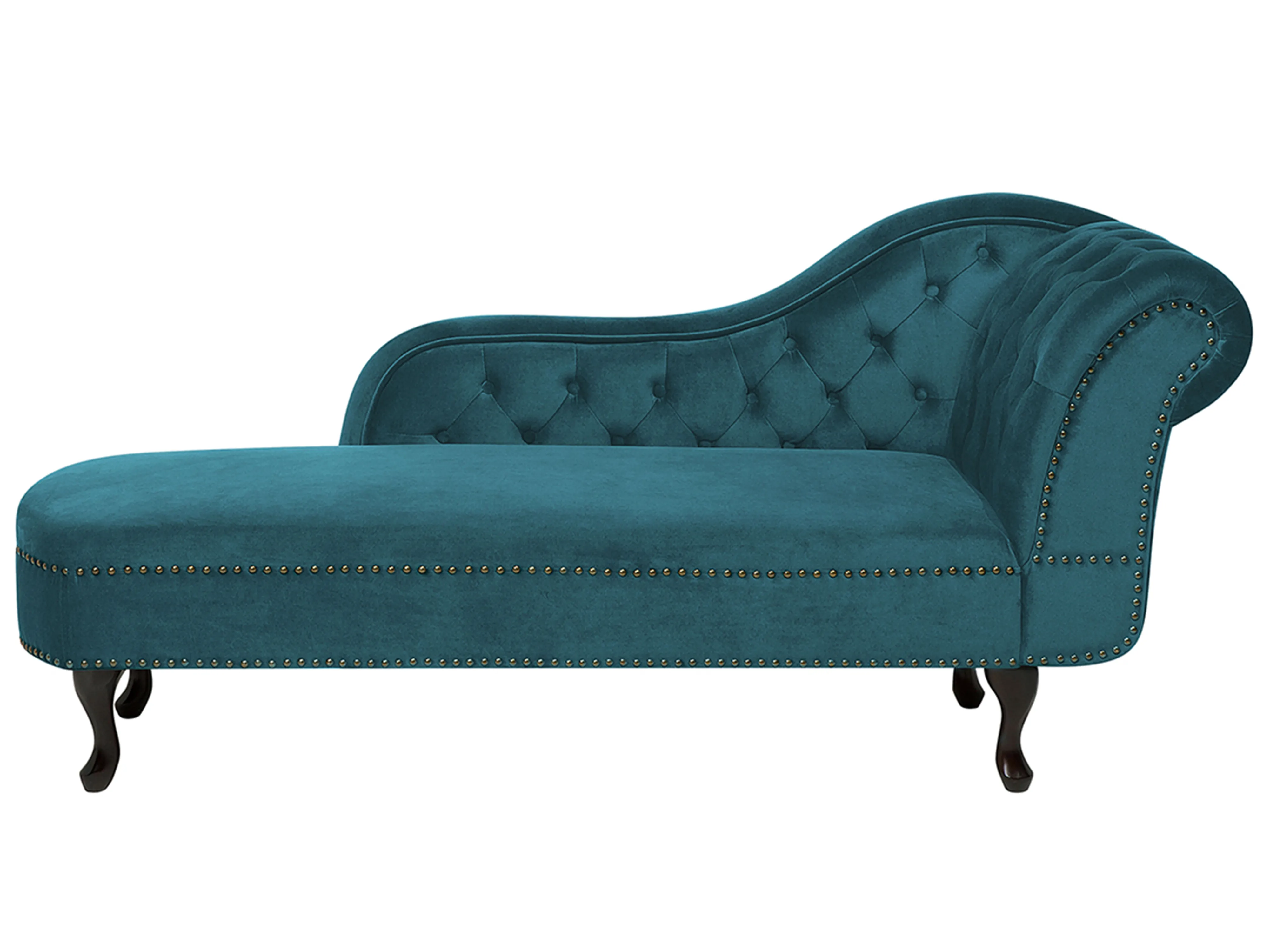 Left-Hand Chaise Longue NIMES Velvet Teal