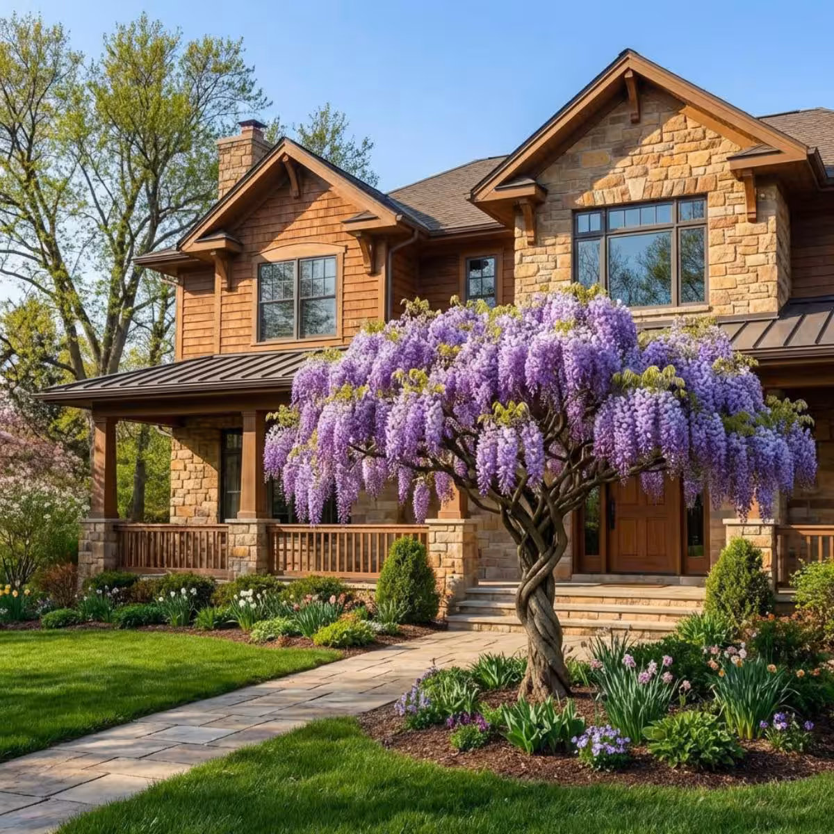 Purple Wisteria Live Plant: Fast-Growing Vine/Tree, Bonsai Ready (6''- 1 foot tall) potted