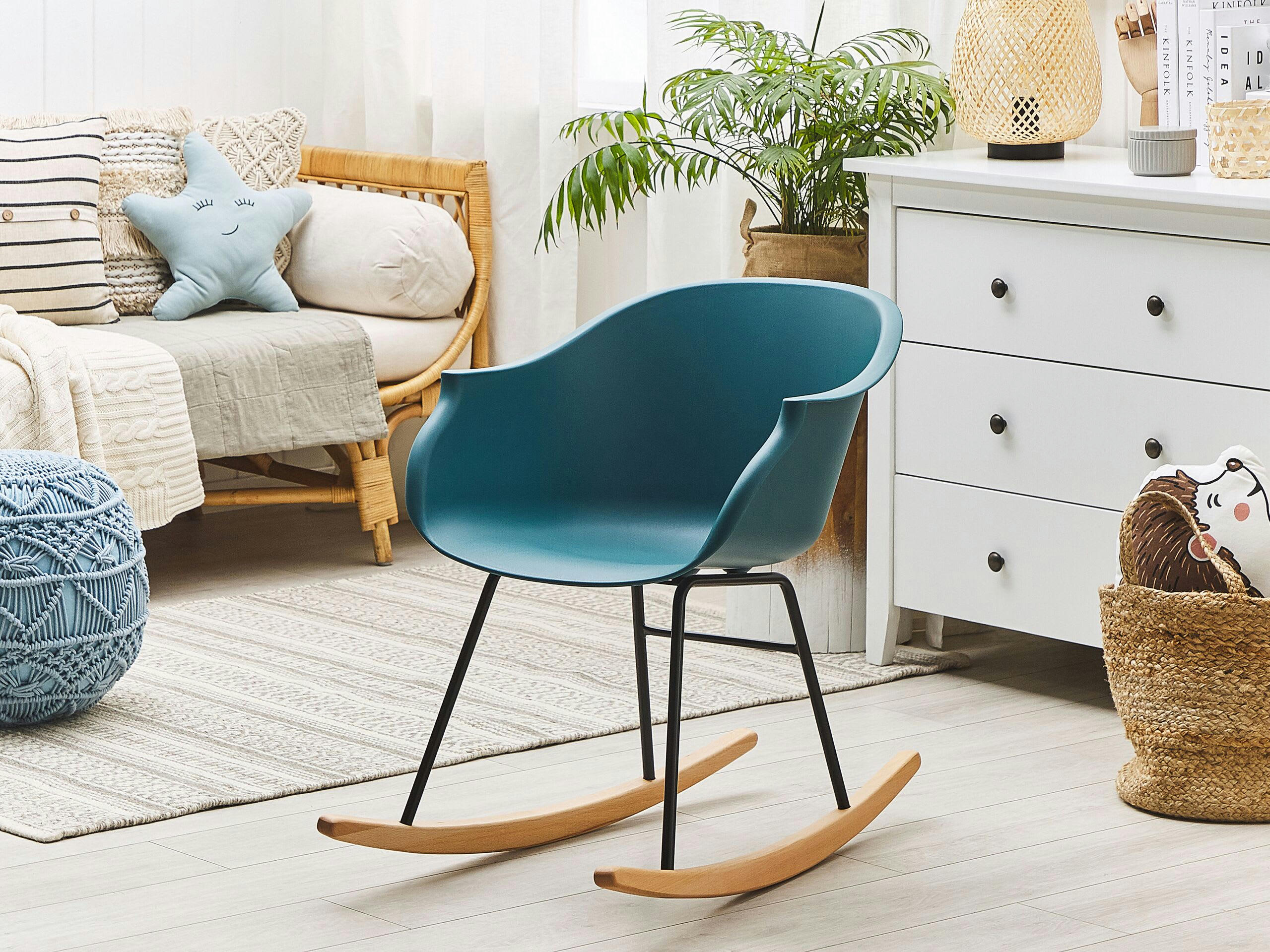 HARMONY - Chaise à bascule bleu-vert