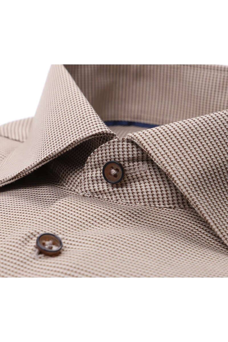 ETERNA Modern Fit Hemd beige/braun, Strukturiert