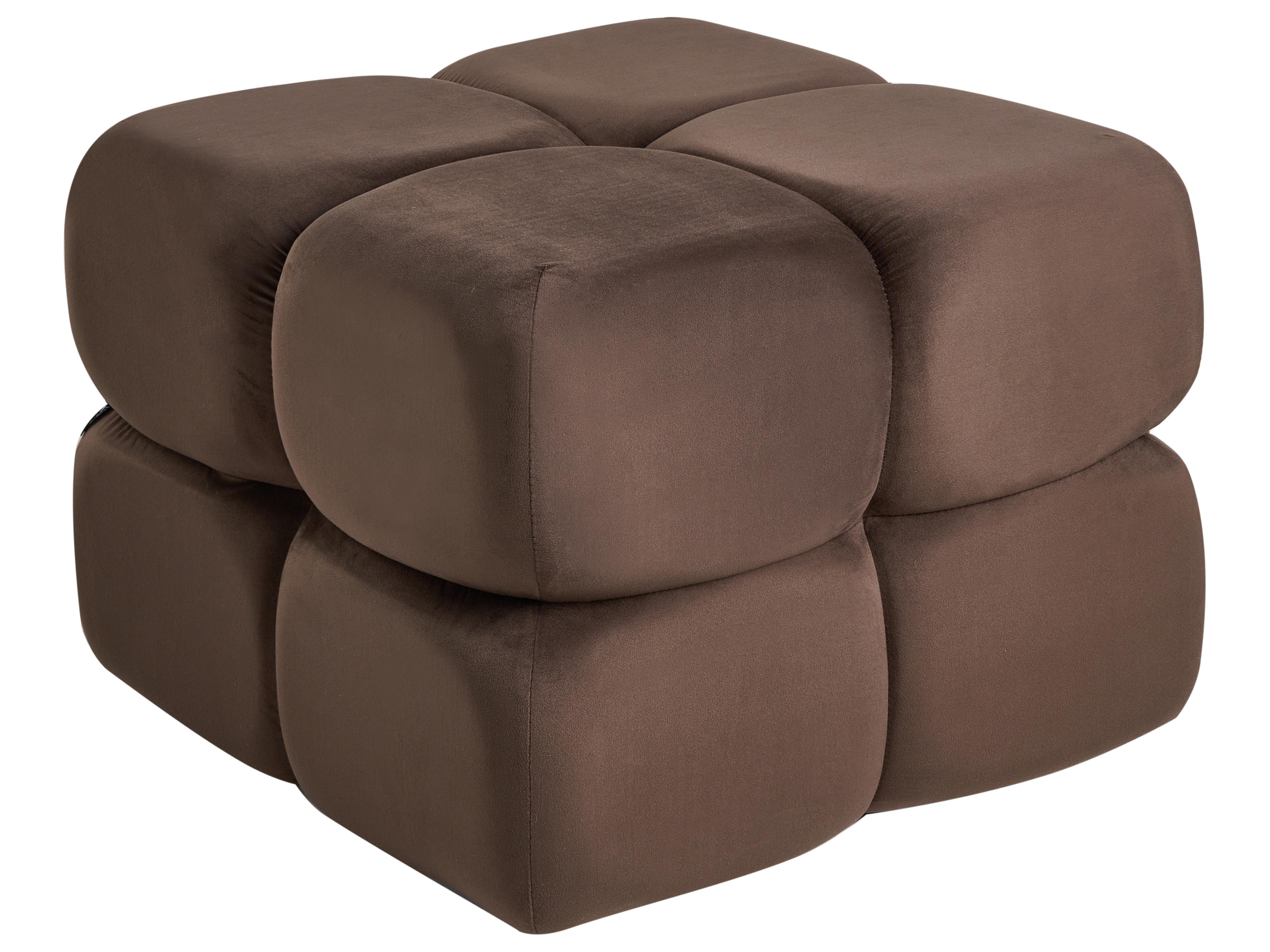 Pouffe CALIENTE Velvet Dark Brown