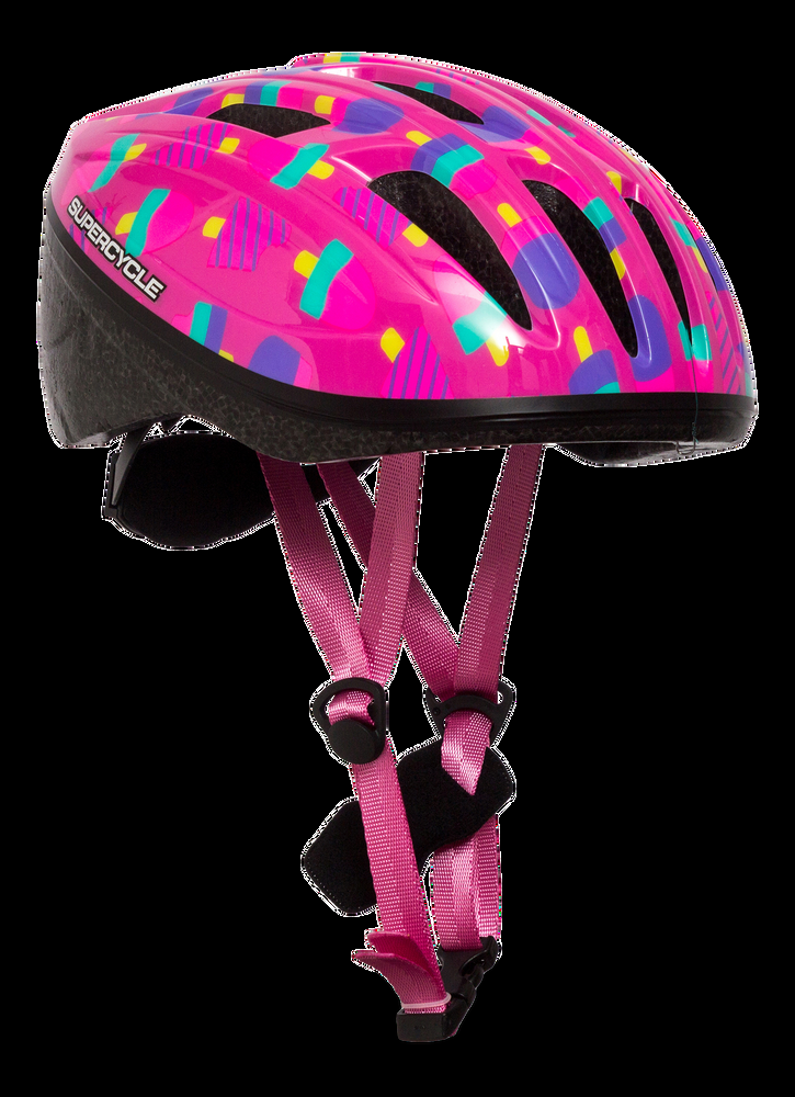 Supercycle Ice Cream Crosstrails Toddler Bike Helmet w/Adjustable Straps, Pink, Ages 1-5