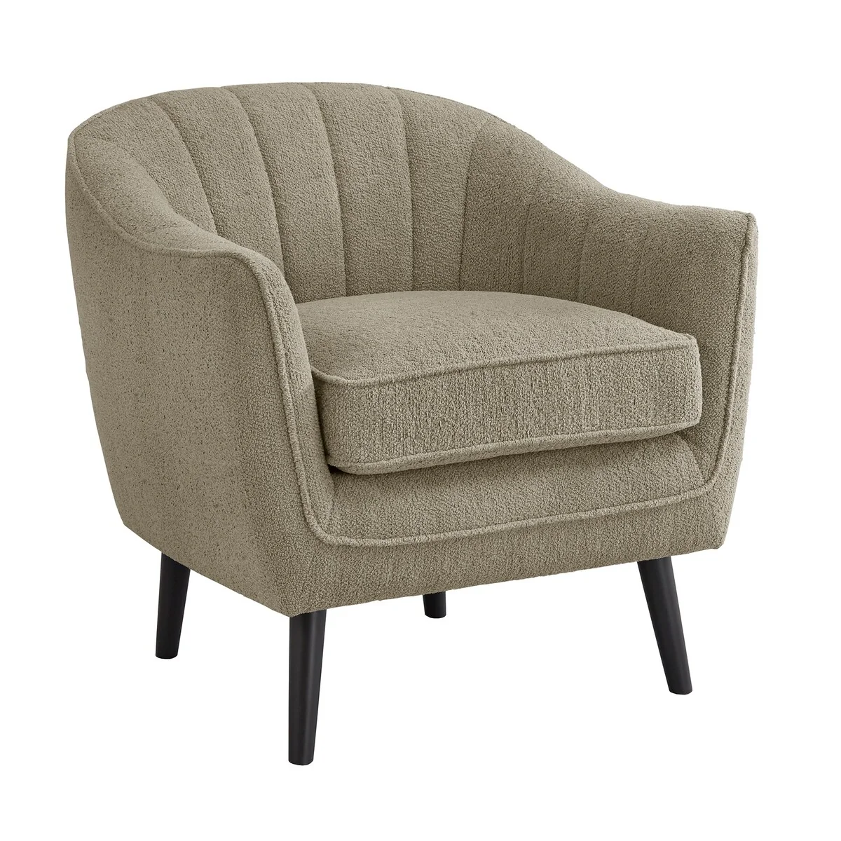 Neath Mid-Century Channel-Tufted Accent Chair with Removable Cushion Cover by iNSPIRE Q Classic