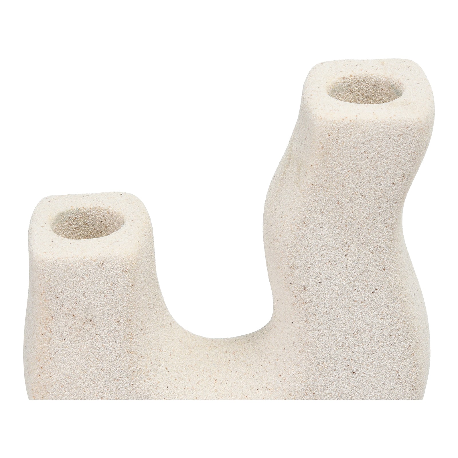 Stabkerzenhalter Welle Beige,B 120 x H 125 x T 40 mm