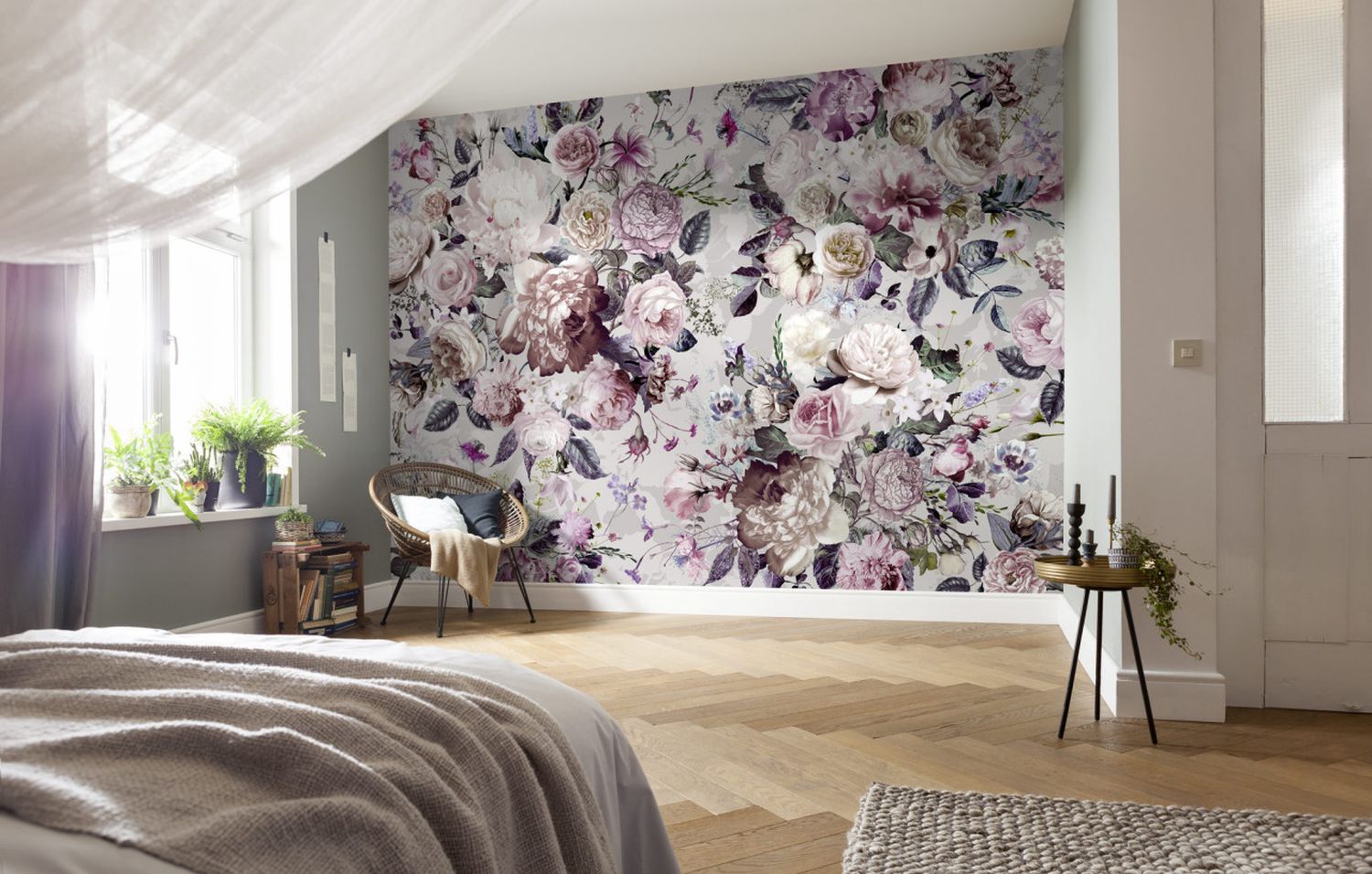 Komar fotobehang Lovely Blossoms roze - 350 x 250 cm - 611640