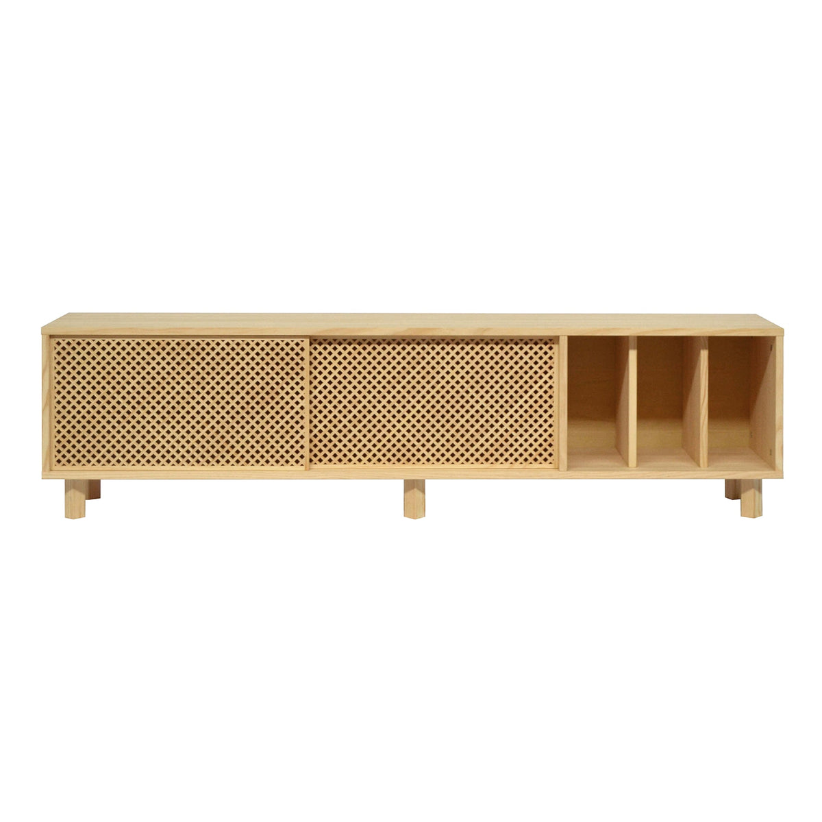 Naan Furniture TV meubel Saura - Natuurlijk grenen ongelakt - 170 cm