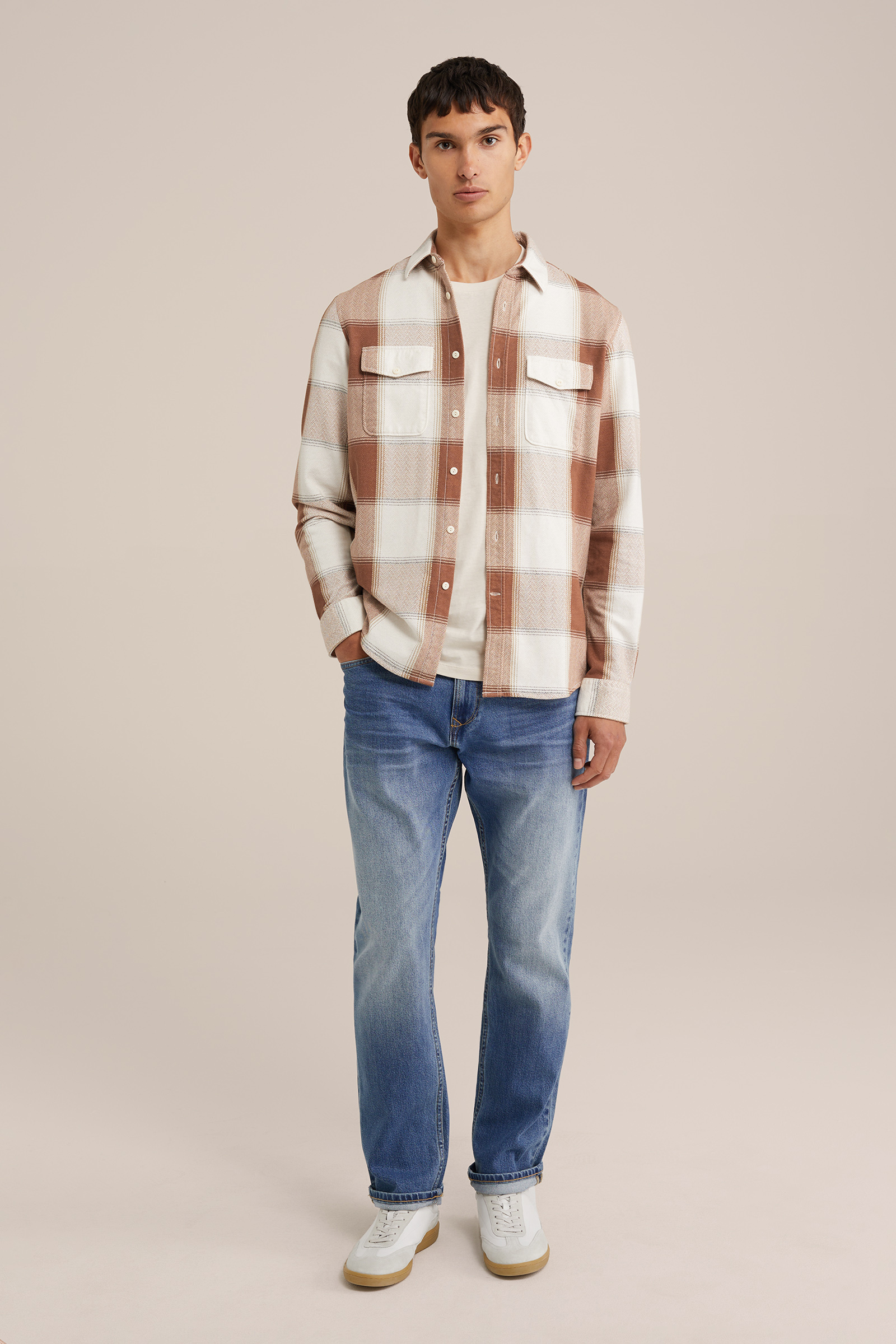 Heren Regular fit overshirt met print