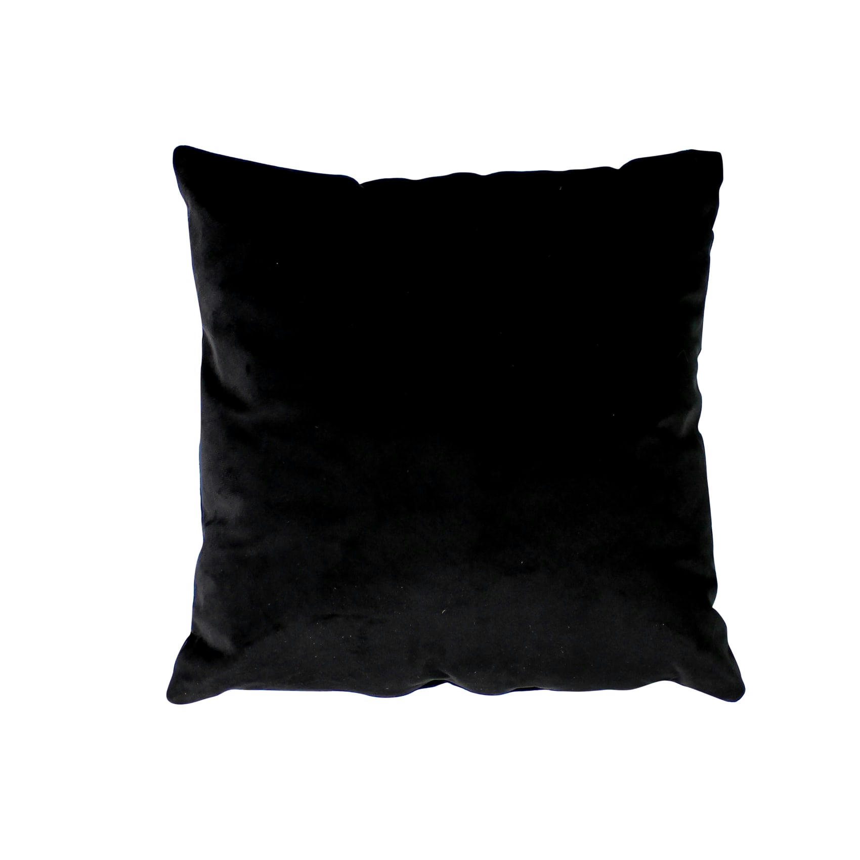 - Coussin en velours avec zip déco noir 40x40 cm