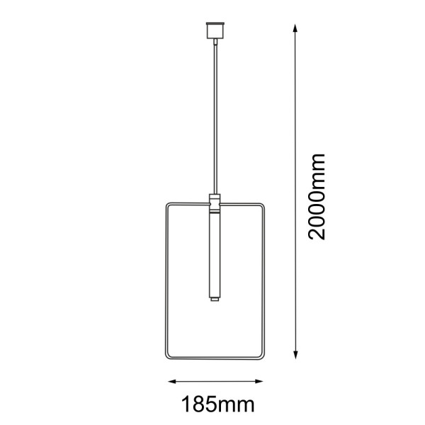 Lampa wisząca mosiężno-czarna FARO 1xG9x2,5W wym: 200x18,5x29 cm Amplex