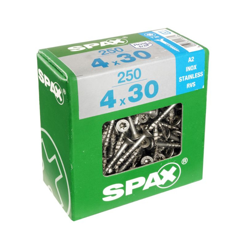 Vis TF Torx en inox Ø 4 x 30 mm 250 pièces SPAX