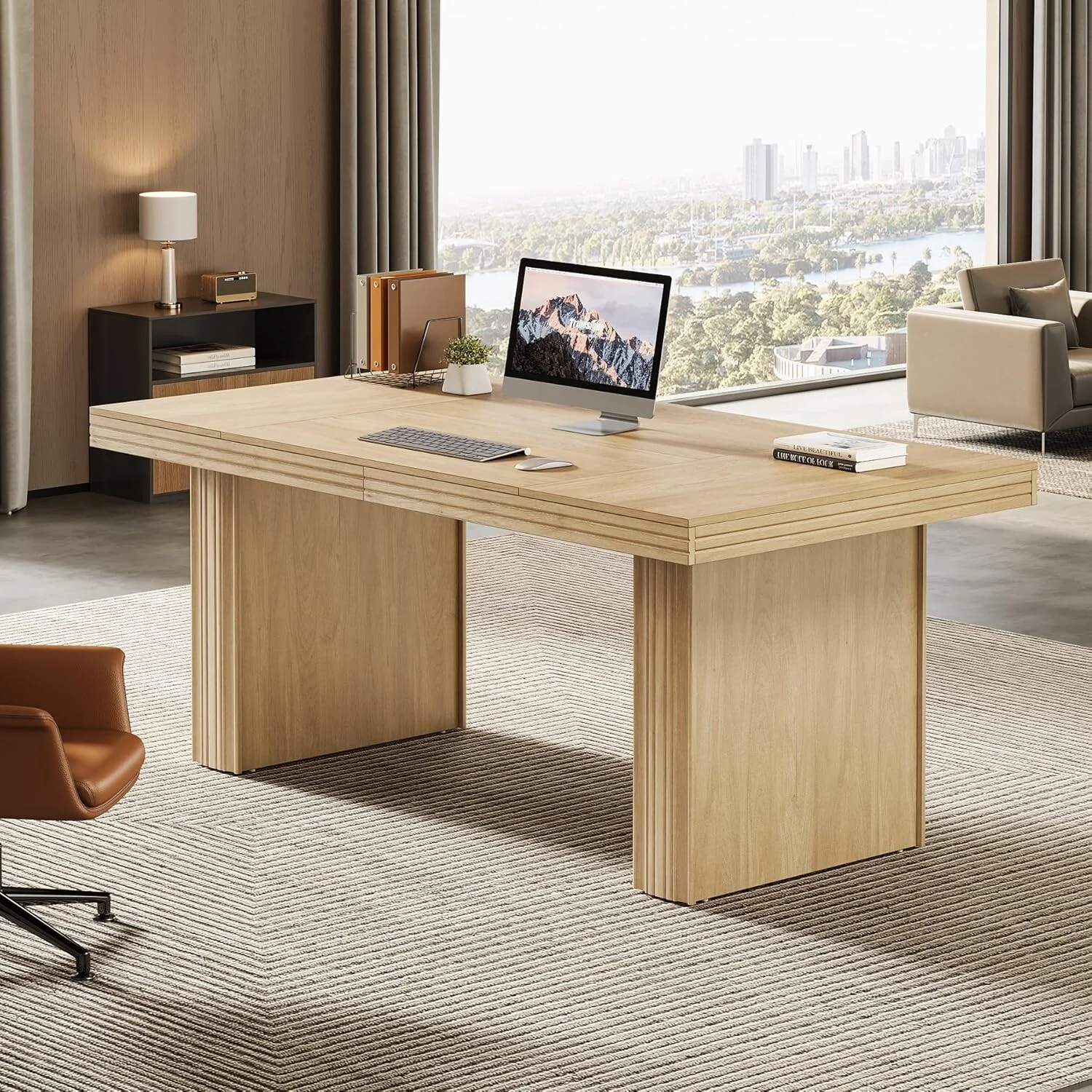 63 Inches Executive Desk, Large Office Computer Desk