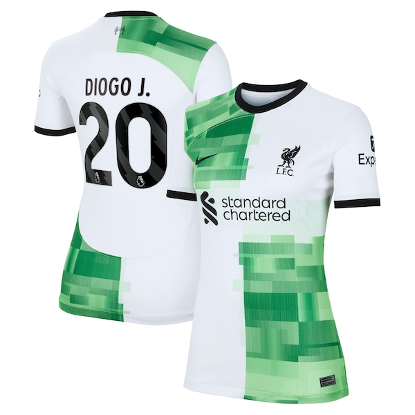 Diogo Jota Liverpool Nike Women's 2023/24 Away Replica Player Jersey - White/Red