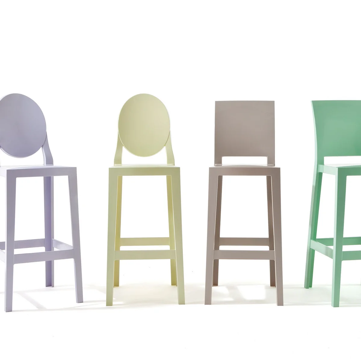 Kartell - One More Barhocker H 110 cm, quadratisch, glasklar
