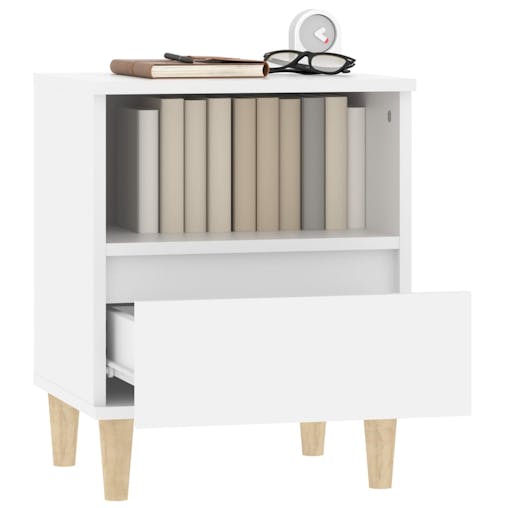 NNEVL Bedside Cabinets 2 pcs White 40x35x50 cm