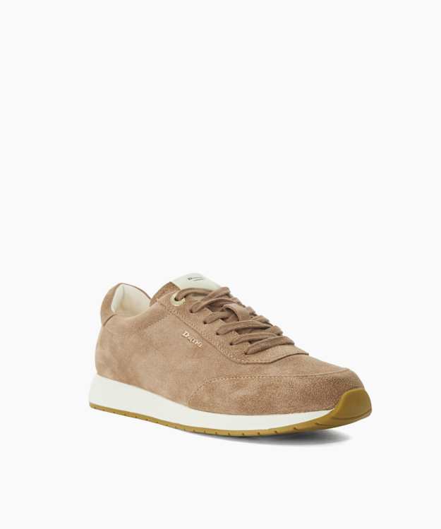 Ettah Taupe - Suede Low-Top Trainers