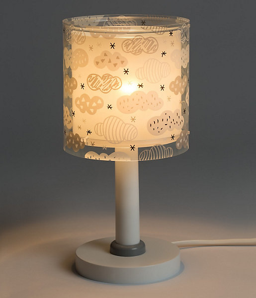 Lampe de chevet pour enfants Clouds Nuages gris