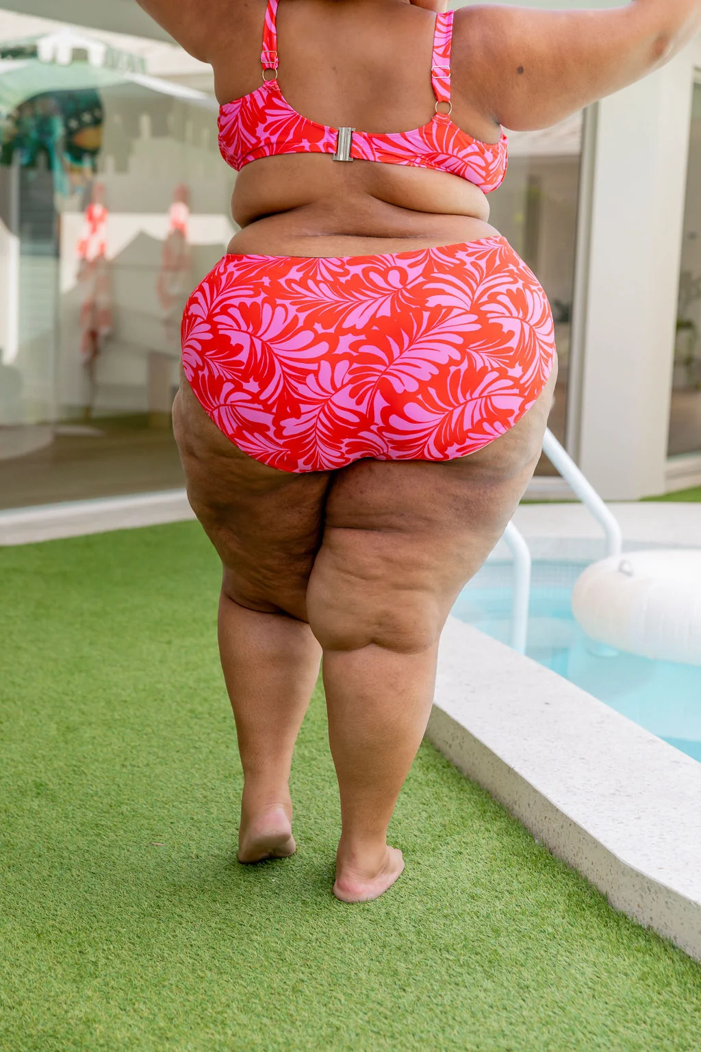 Pearl Bikini Pants In Pink Jungle