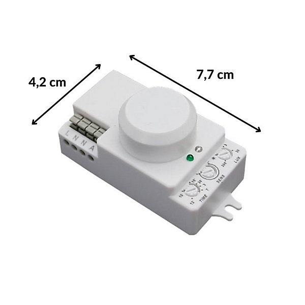 Détecteur de Mouvement Micro Ondes Blanc IP20 - SILAMP