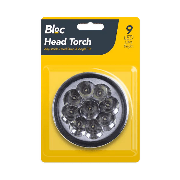 Bloc Head Torch 9 Led