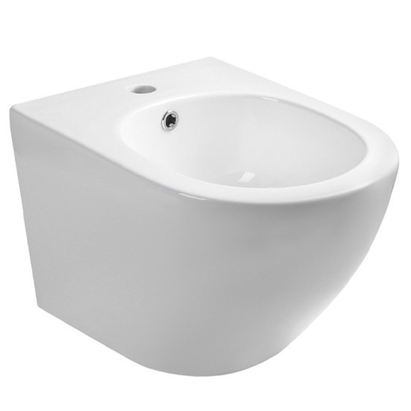 Bidet Wiszący z Otworem na Baterię Ukryte Mocowanie Ceramika Nowoczesny