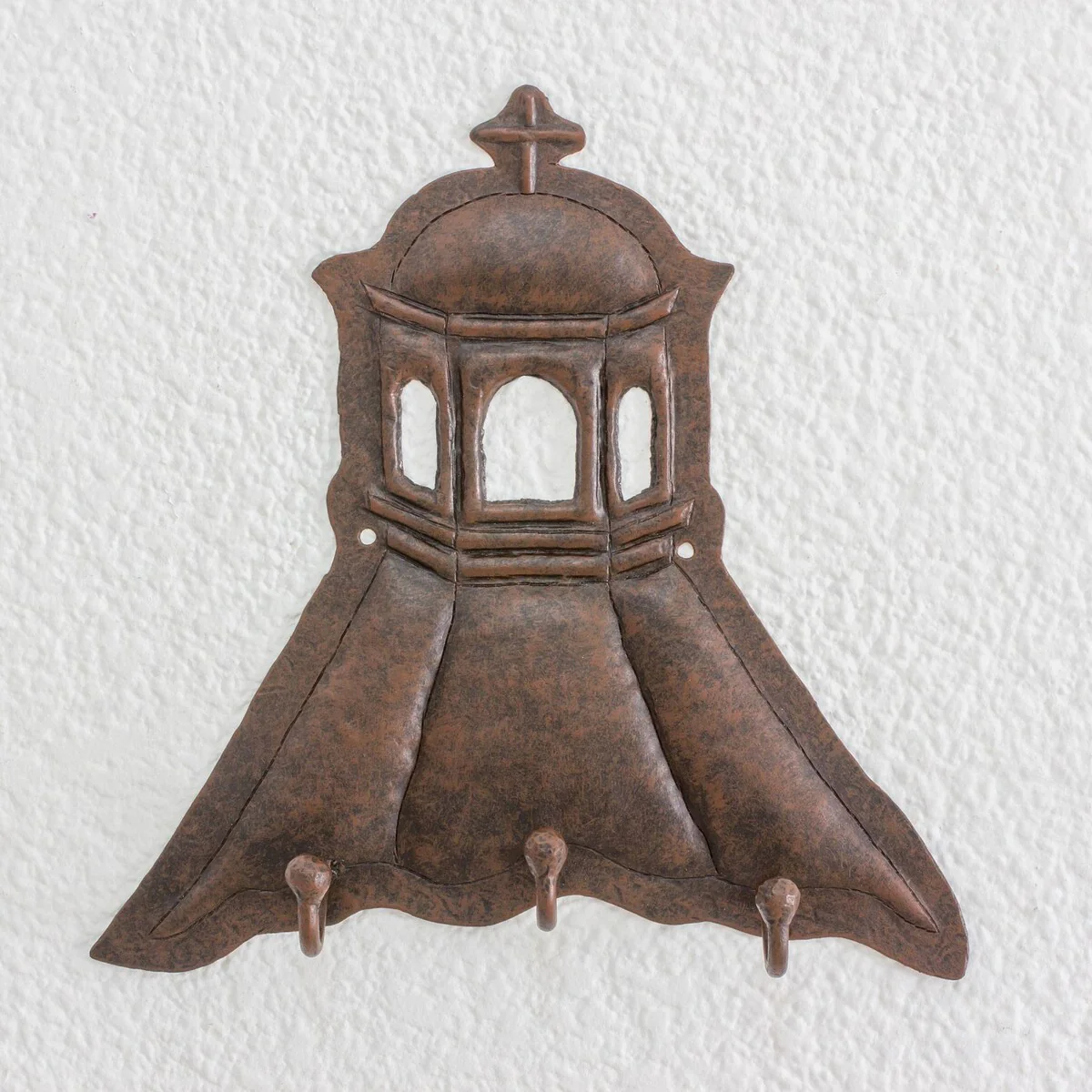 Handmade Sacred Colonial Iron coat and key rack (Guatemala)