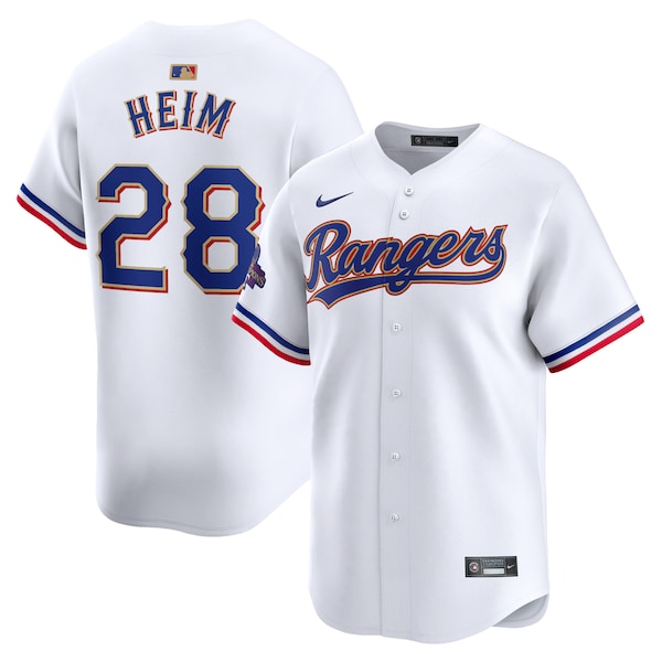 Jonah Heim Texas Rangers Nike 2024 Gold Collection Limited Player Jersey – White