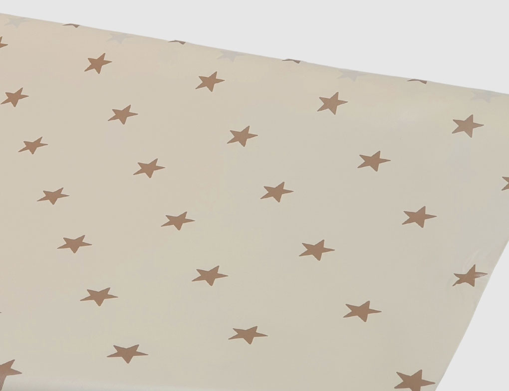 Wachstuch Sterne Beige