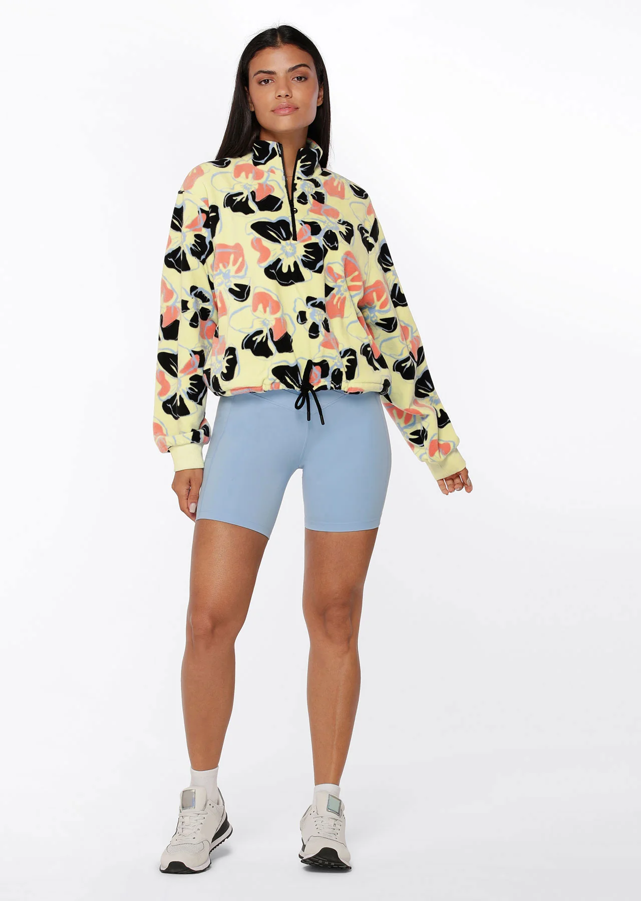 Hibiscus Half Zip Polar Fleece