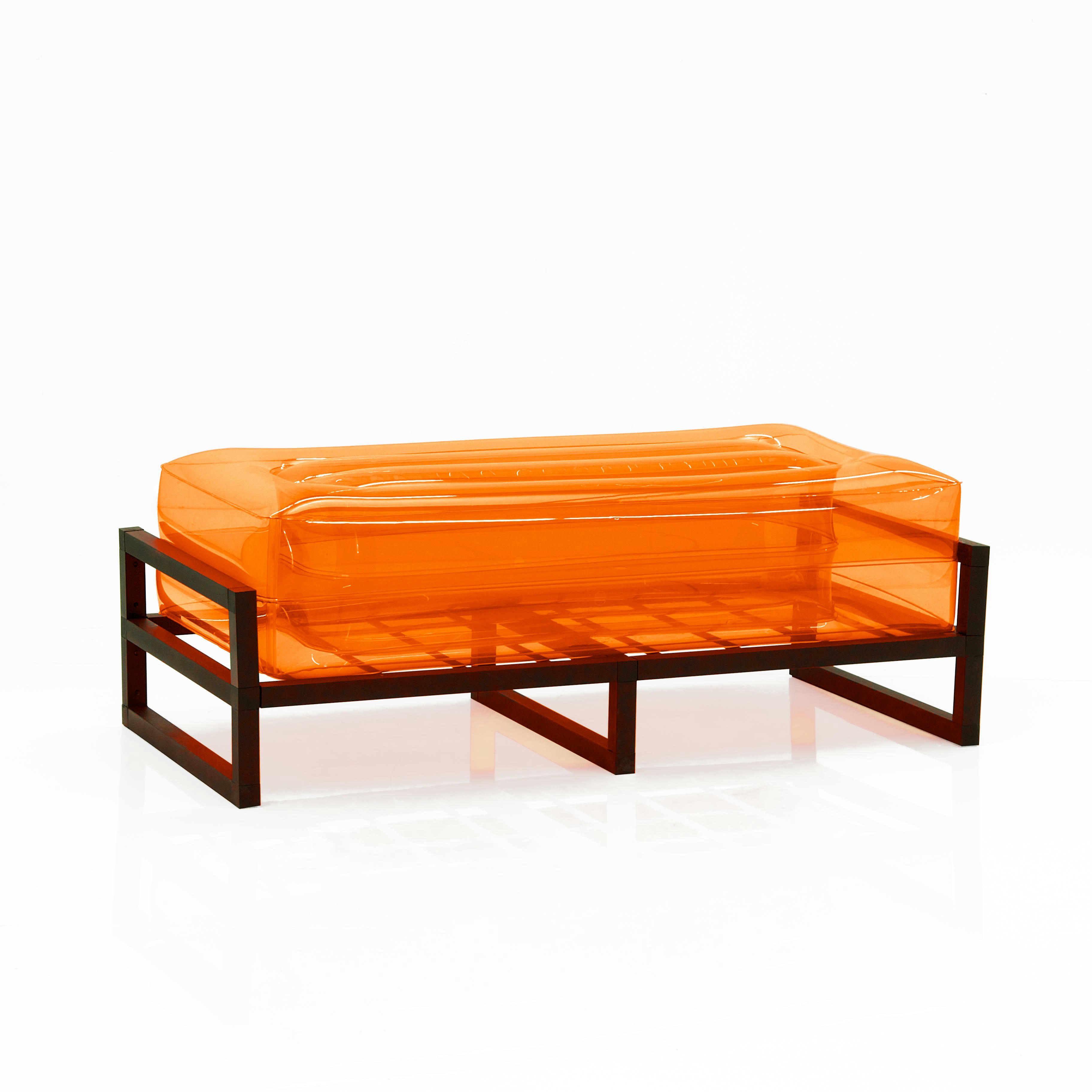 YOMI - Banc design tpu orange cadre en aluminium