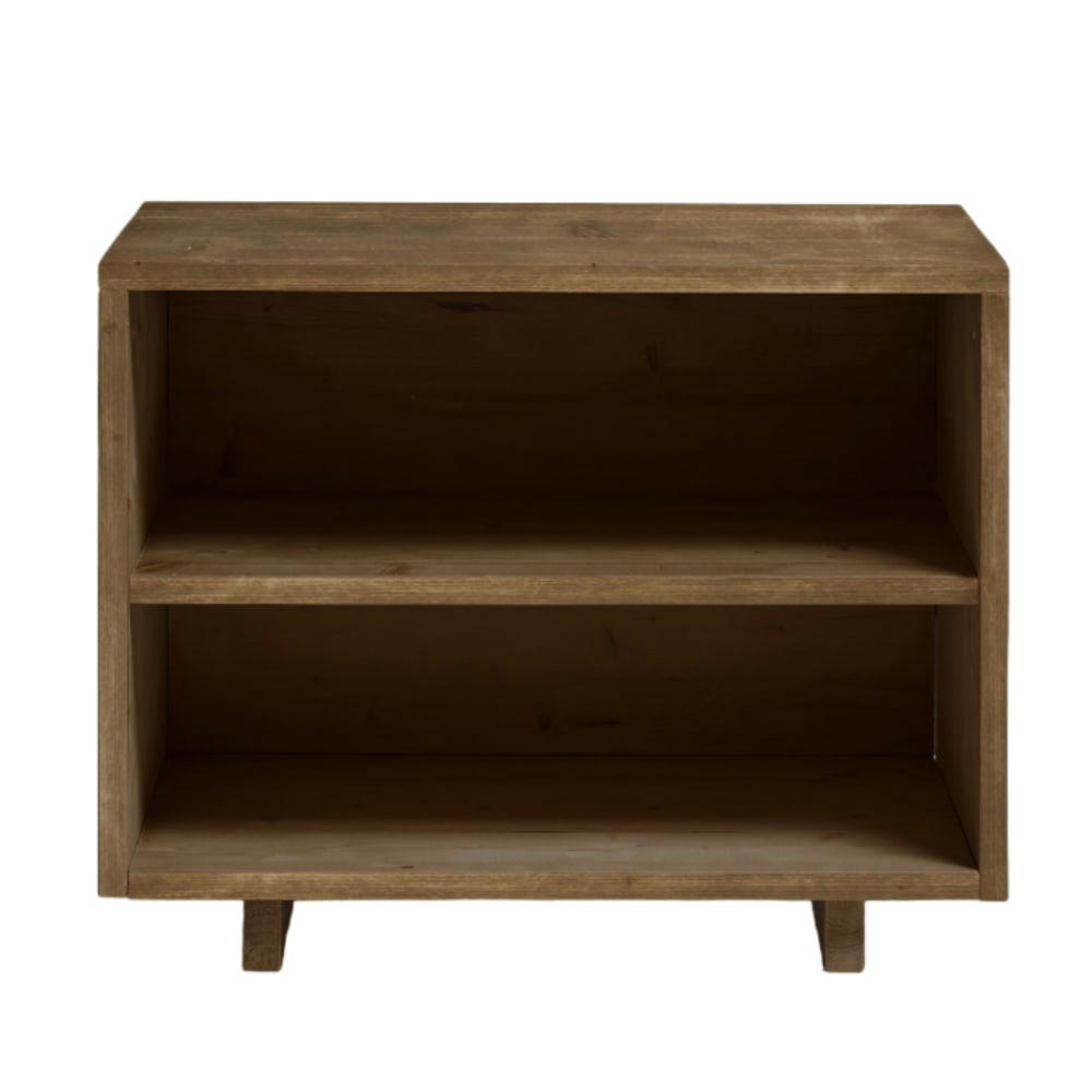 GINA - Table de chevet sans tiroir en bois en couleur marron vieilli