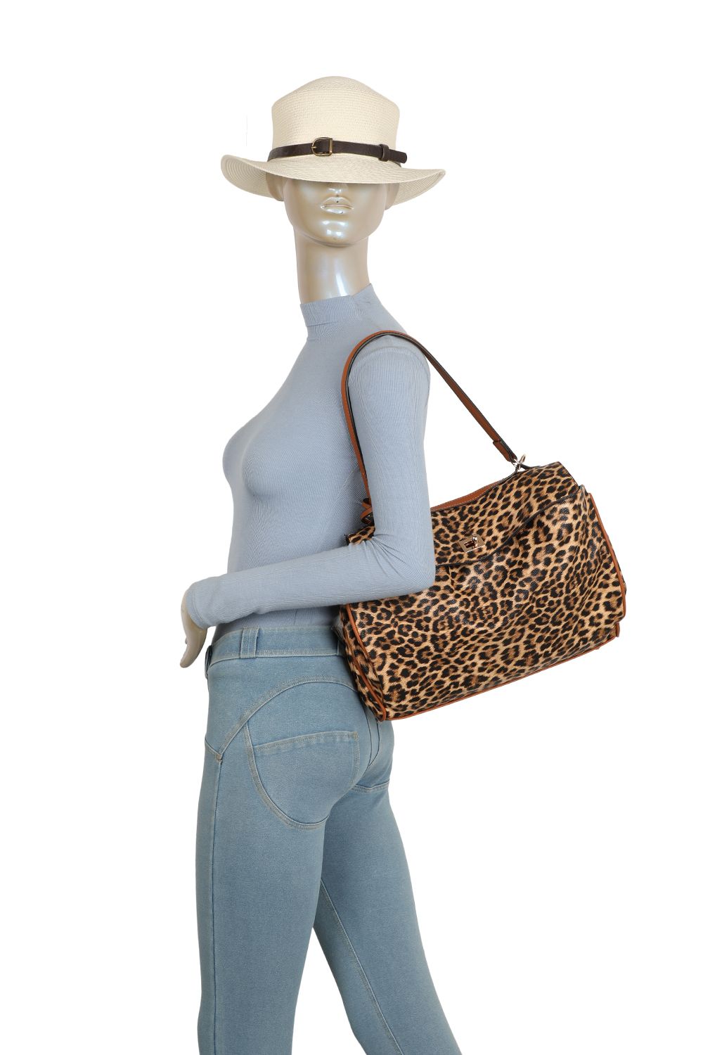 Fontanella Fashion Marbella Leopard Print Shoulder Bag With Extra Removable Strap
