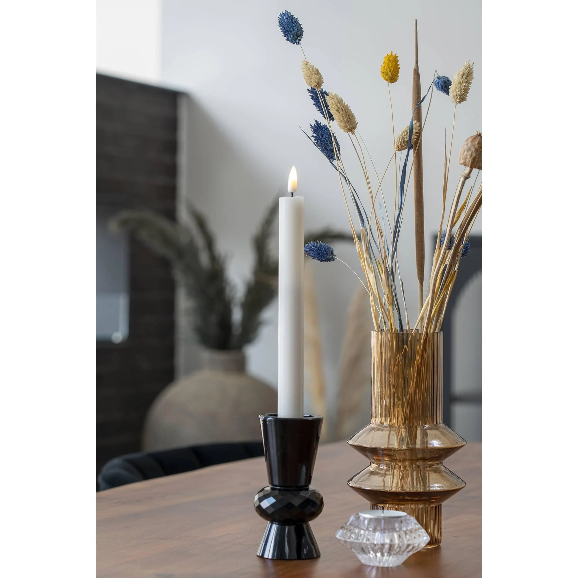 Waxinelichthouder Prisma glas