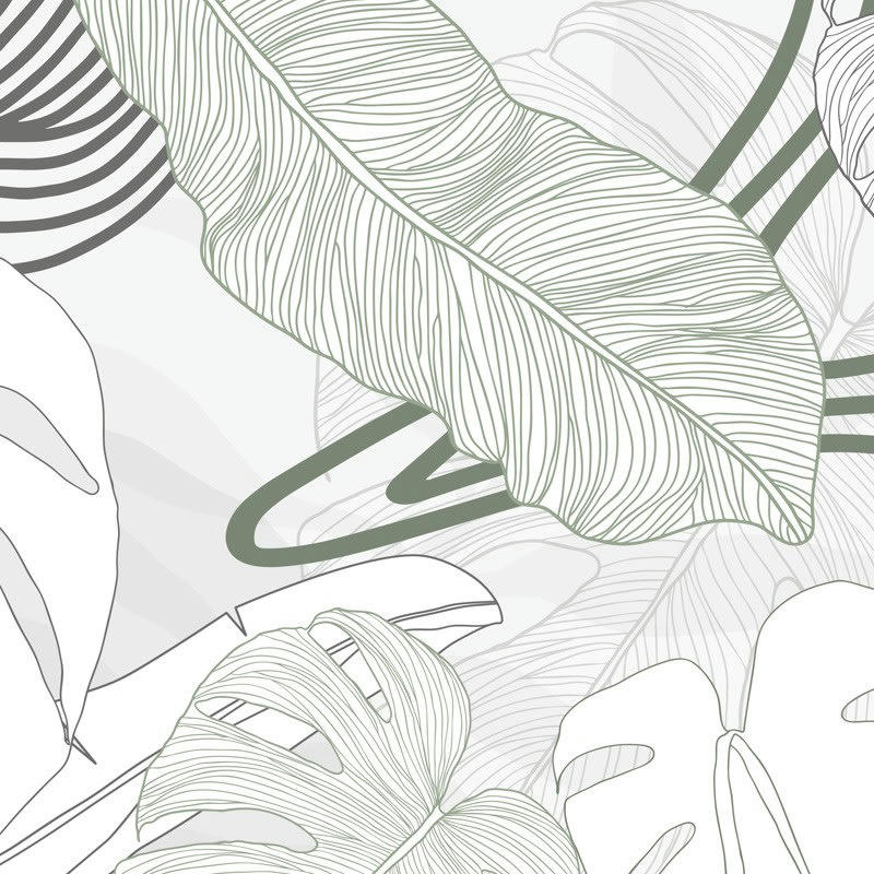 BORNEO VERT - Crédence cuisine Fond de hotte ALU L90cmxH70cm Vert Végétal