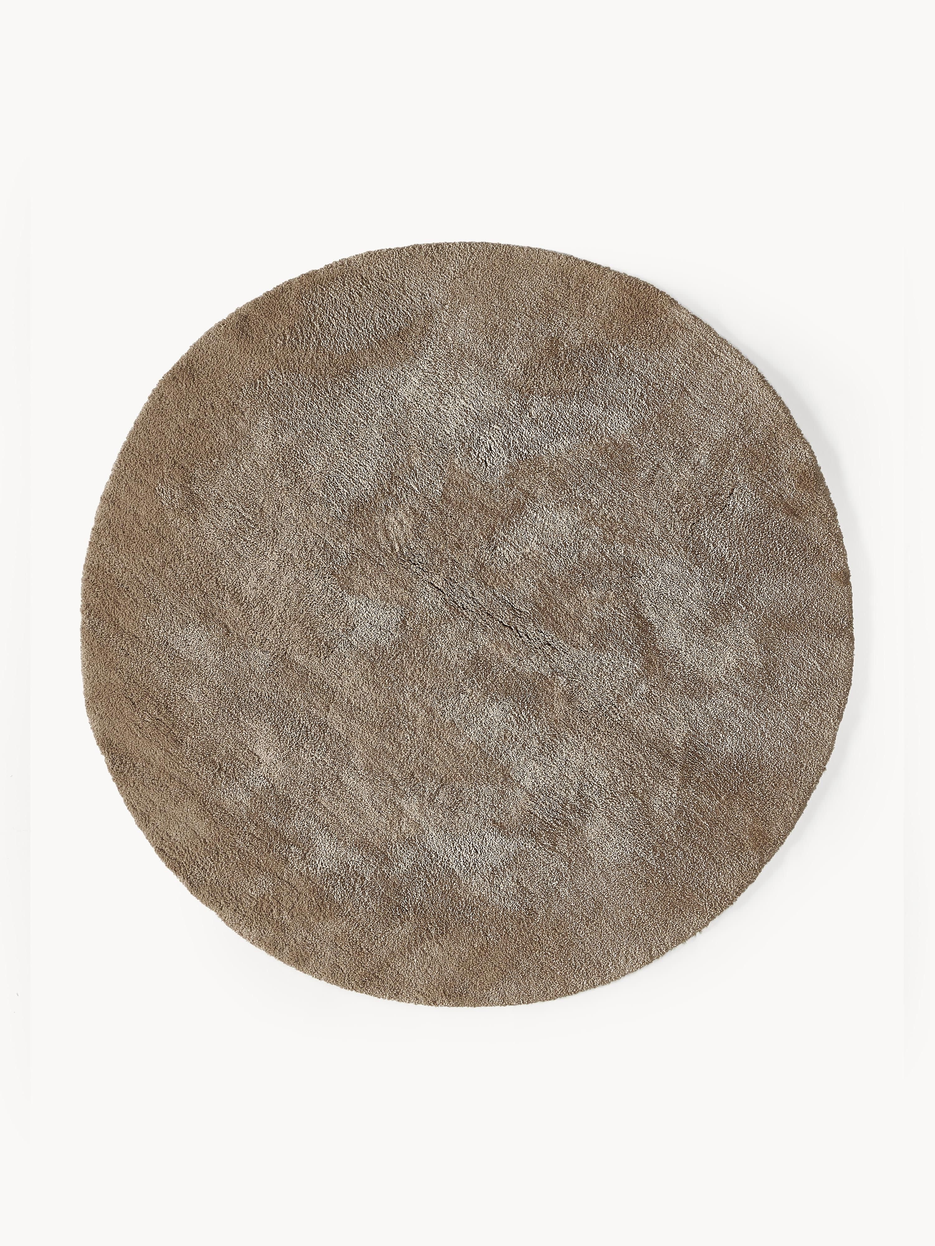 Flauschiger runder Hochflor-Teppich Leighton