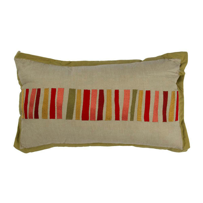 SIENN - Coussin en coton motifs rayures multicolore 30x50