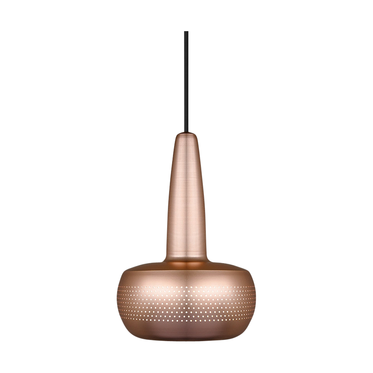 Umage Clava hanglamp brushed copper - met koordset zwart - Ø 21,5 cm