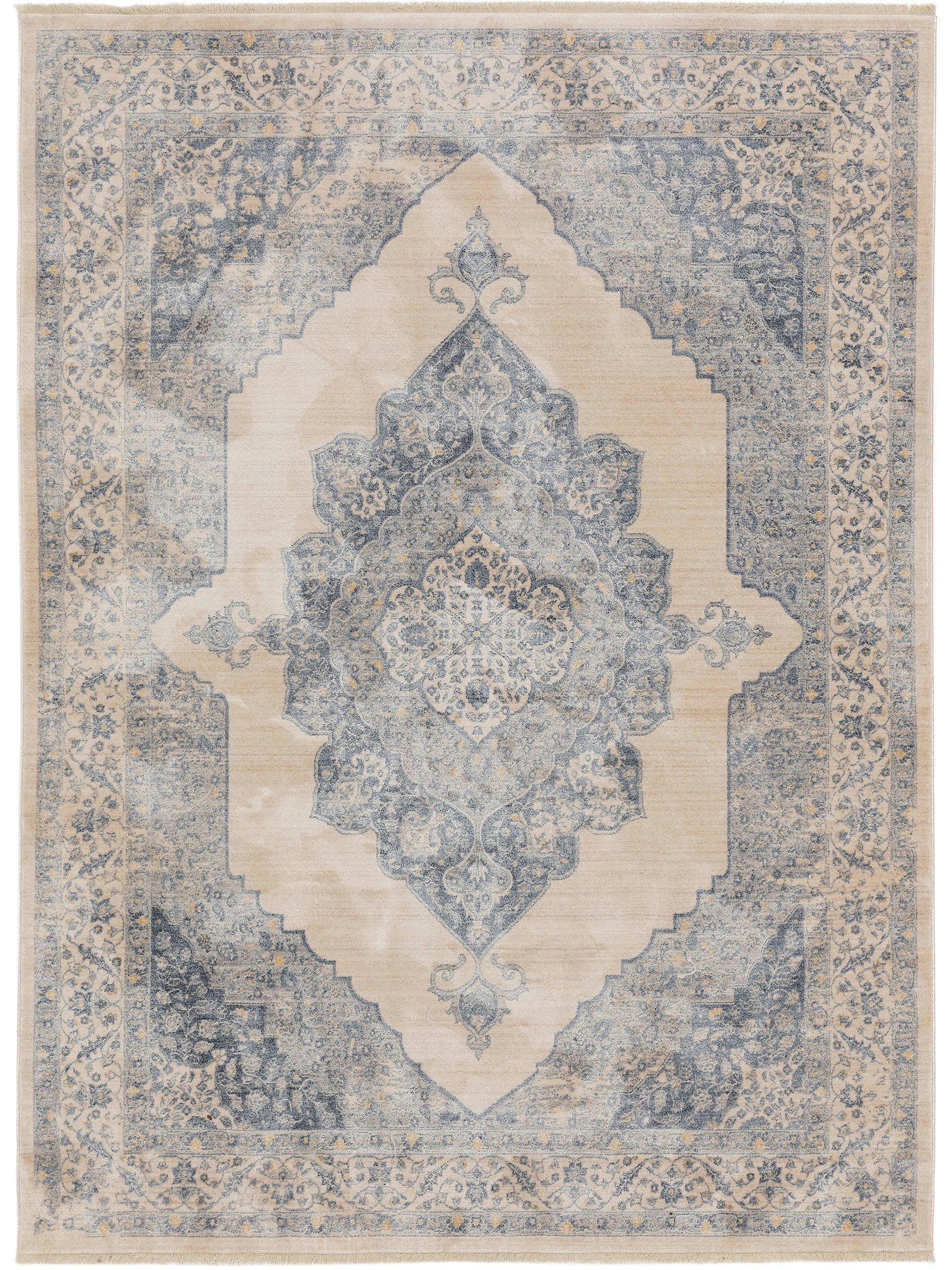 HAVEN - Tapis en viscose bleu 80x160