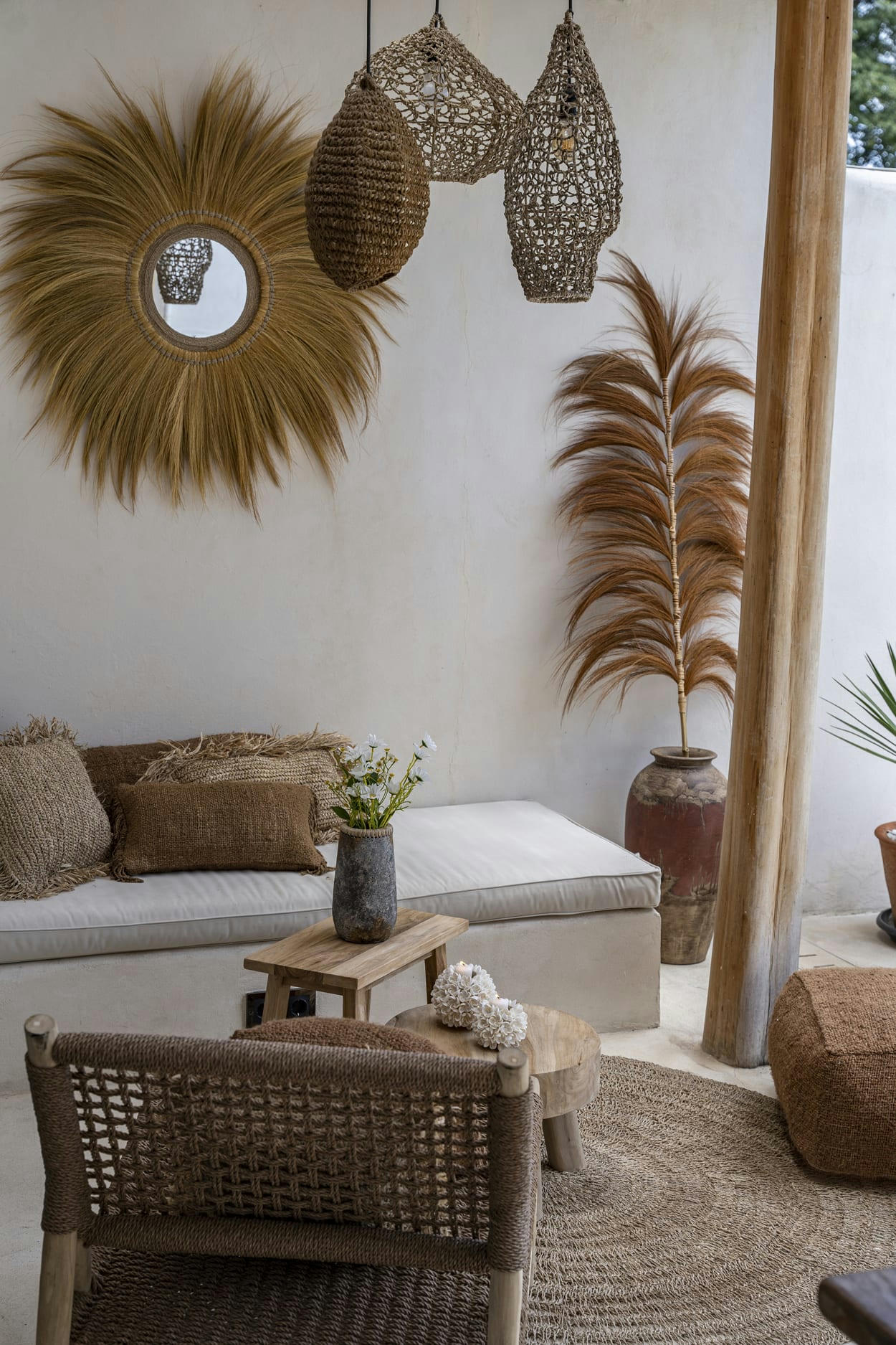 STUNNING LEAF - Feuille en herbe brun pécan lot de 6