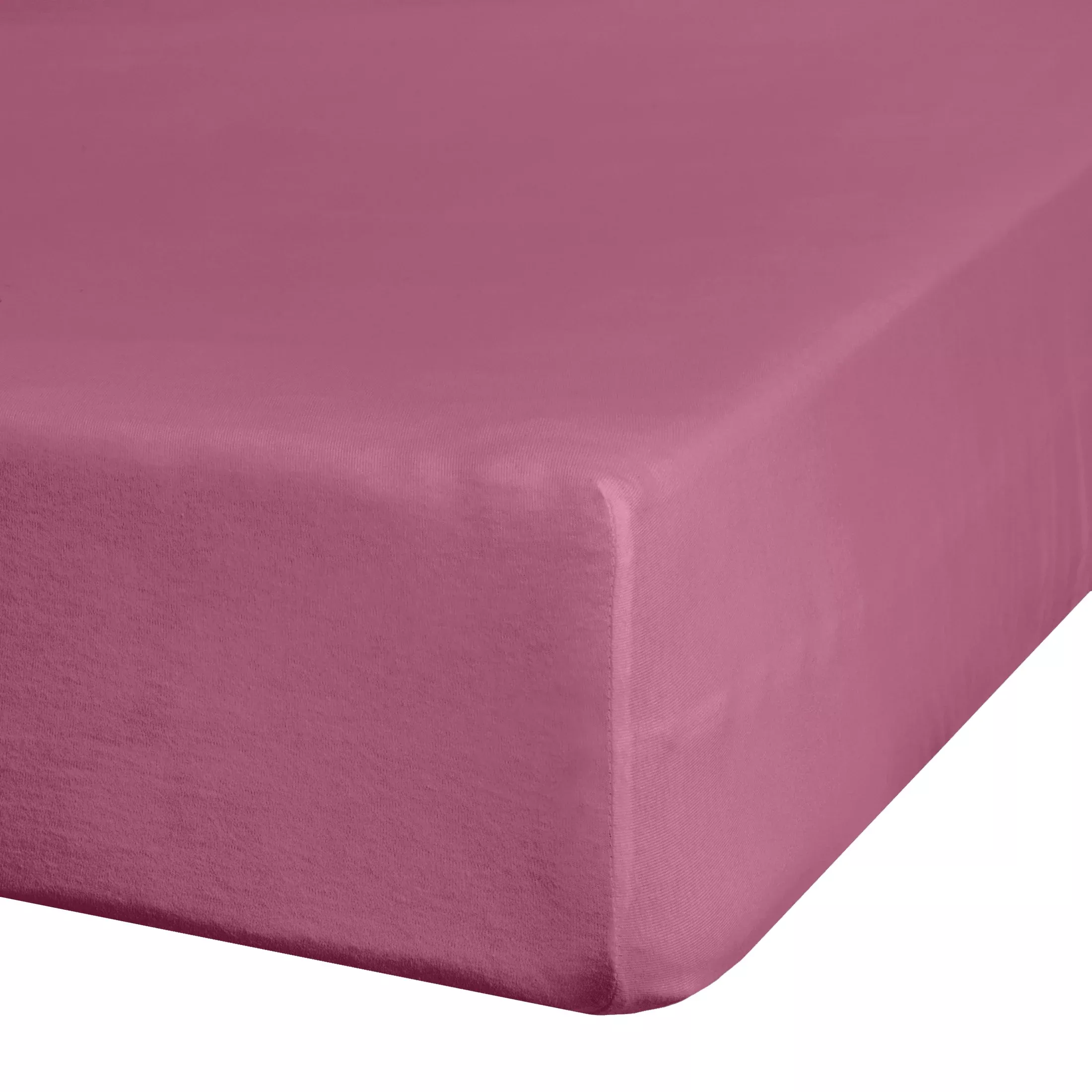 Prześcieradło jersey z gumką 220x200 cm z bawełny kolor różowy 140 g/m2 ADELA