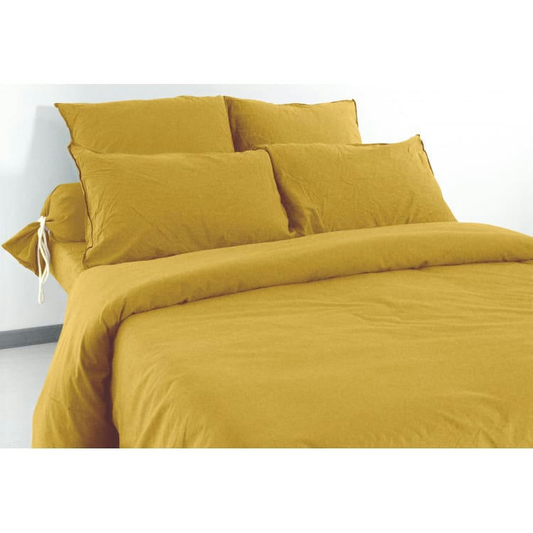 PALACE - Taie D'oreiller en Coton Jaune 50x70 cm