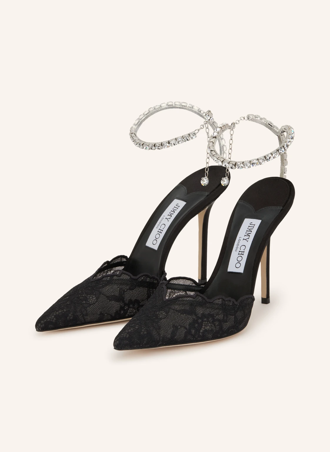 JIMMY CHOO Slingpumps SAEDA 100 mit Schmucksteinen