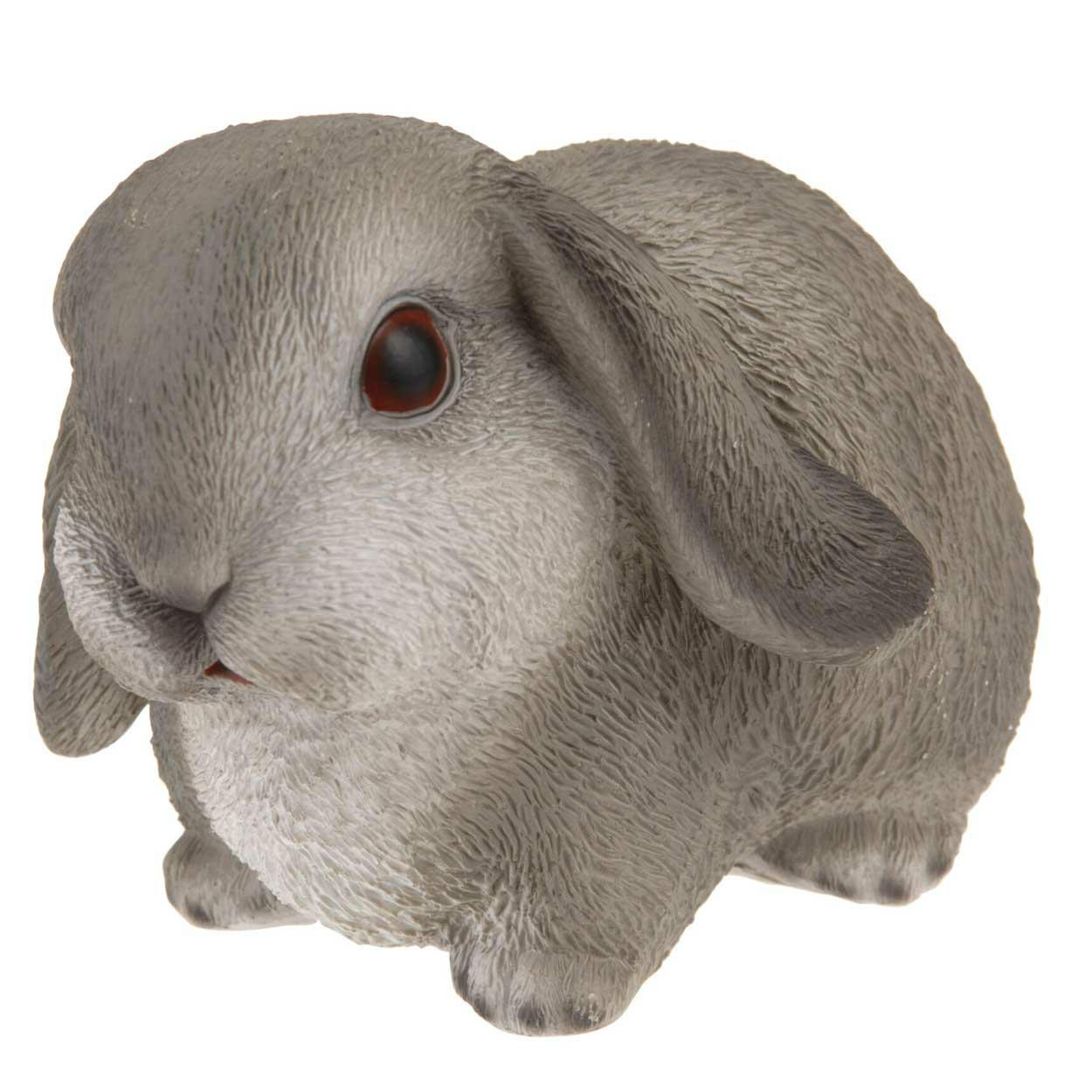 Figurka ogrodowa królik szary 16 cm dekoracyjny
