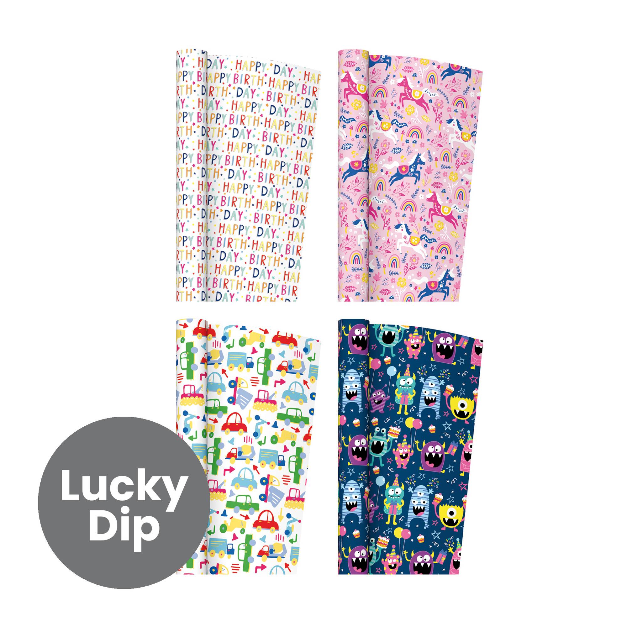 Assorted Kids�?Wrapping Paper 69cm x 3m