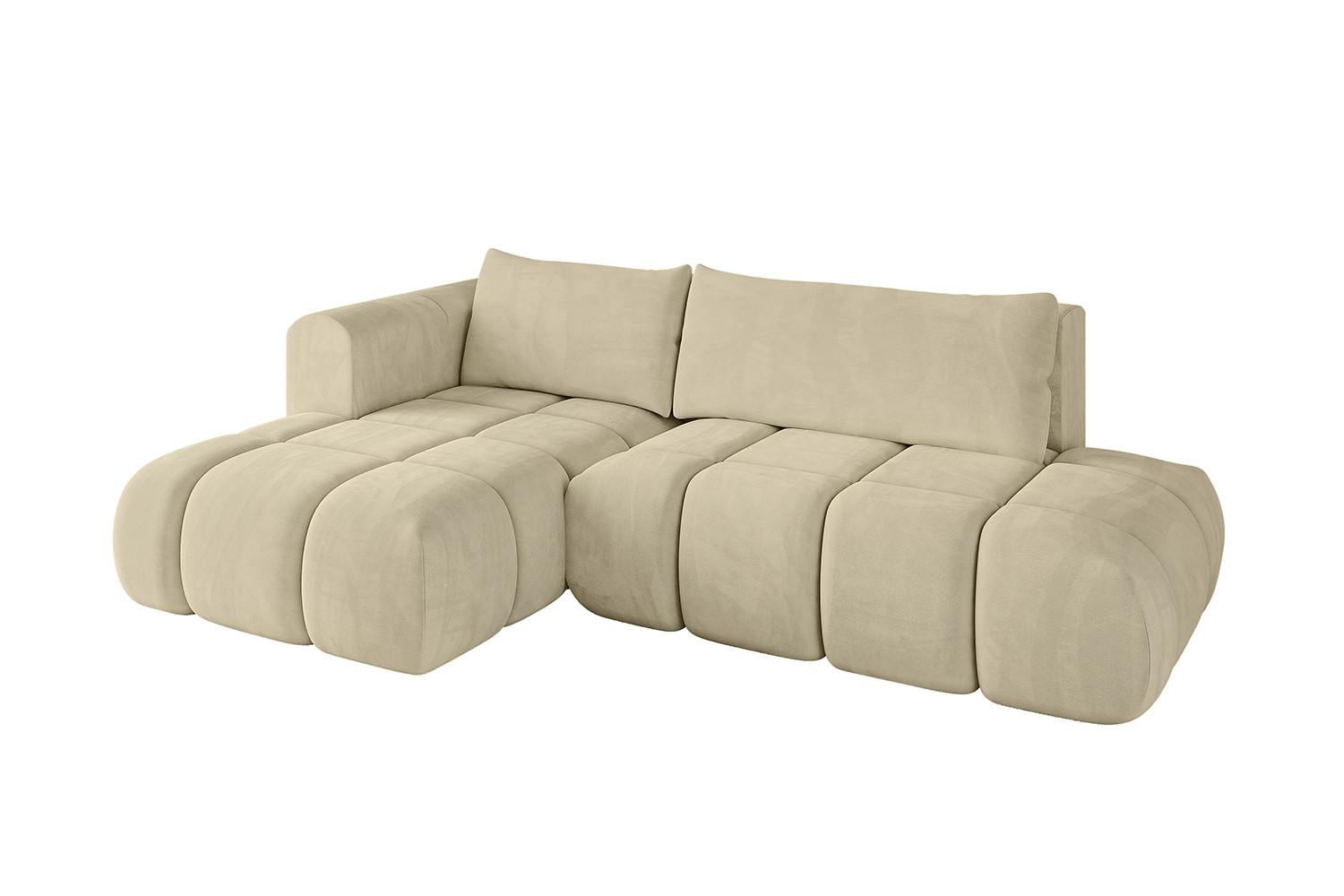 Narożnik lewostronny z funkcją spania CLOUD-L 280x185x90 cm Beżowy